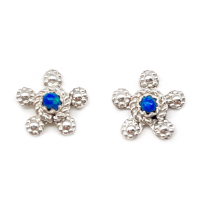 Zuni Opal Dot Post Earrings