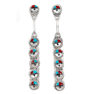 Zuni Sun-Face Dangle Earrings