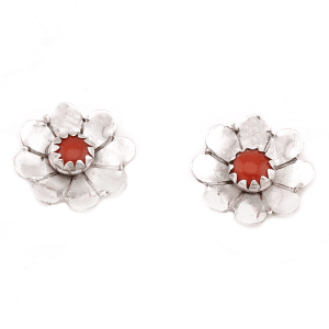 Turquoise Post Flower Earrings