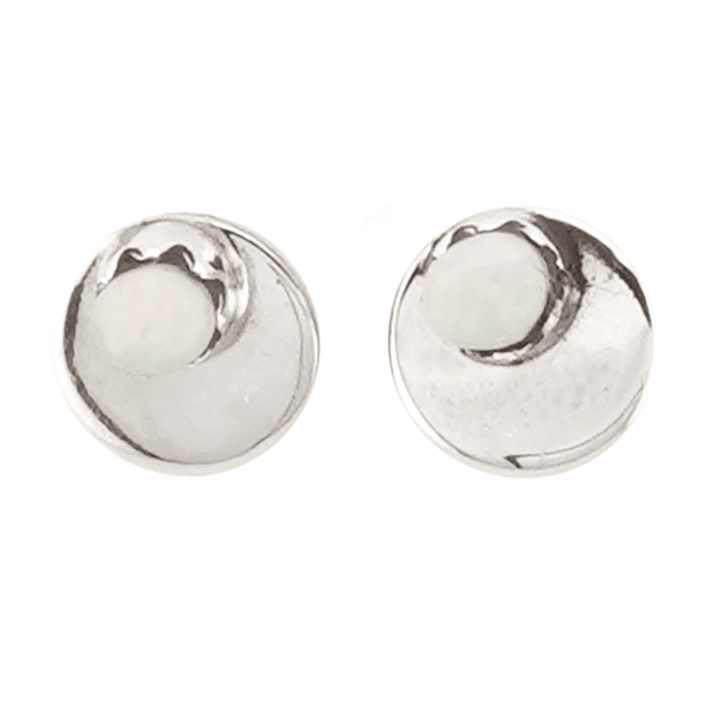 Blue Opal Post Earrings - Image 2