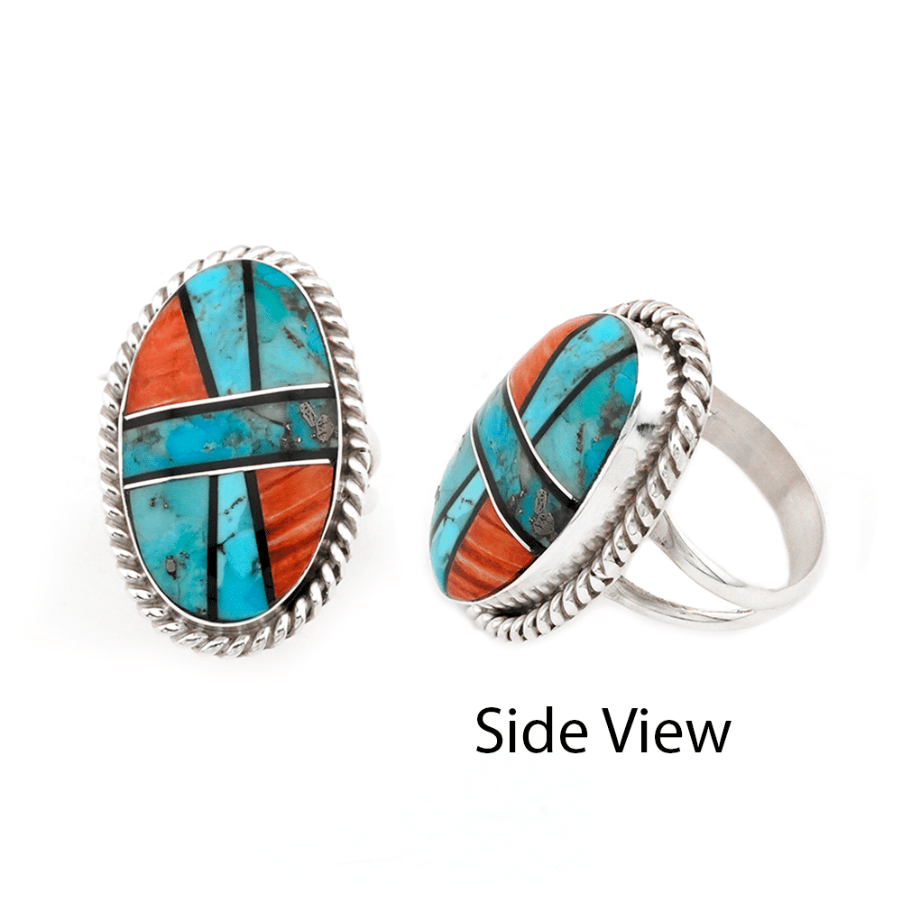 Inlay Multi Colored Ring