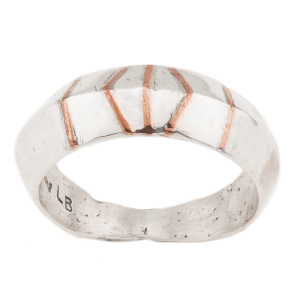 Silver & Copper Band Ring