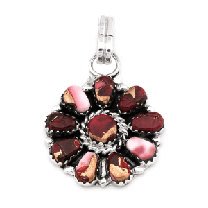 Dyed Dahlia Cluster Pendant