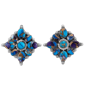 Compressed Daliah Cluster Post Earring
