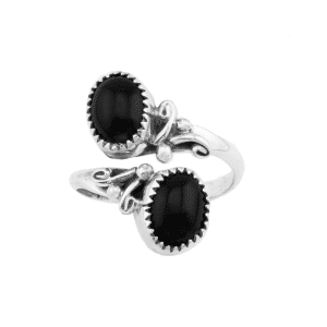 Adjustable Black Onyx Ring