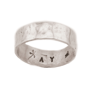 Hammered Silver Band Ring