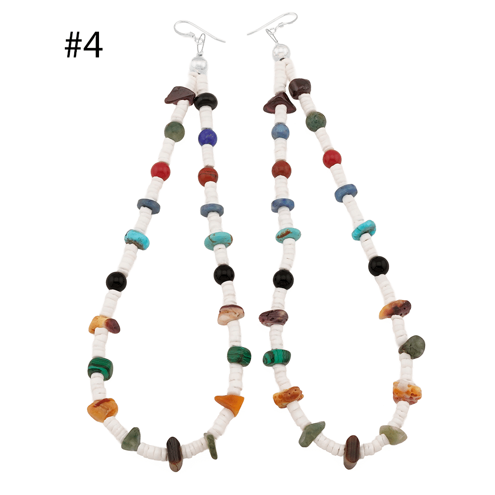 Hand Strung Multi Color Loop Earrings - Image 4