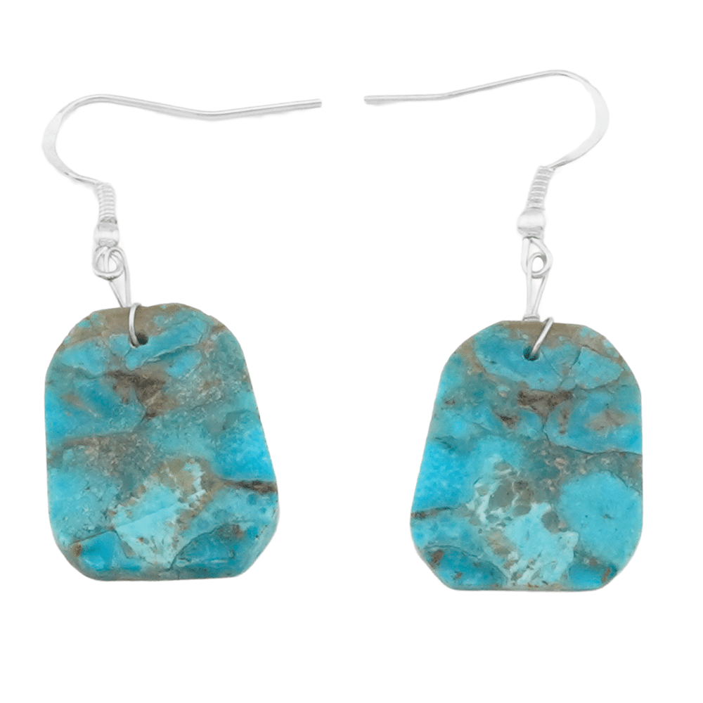 Turquoise Slab Earring