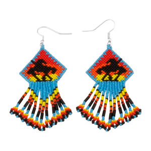 Seed Bead End of the Trail Earring
