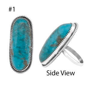 Assorted Shape Large Turquoise Women's Ring