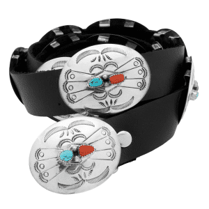 Turquoise And Coral Concho Belt