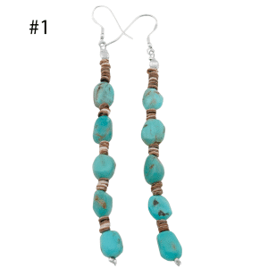 Heishi and Turquoise Earrings