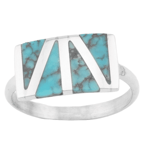 Zuni Inlay Turquoise Ring