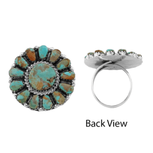 Turquoise Cluster Ladies Ring