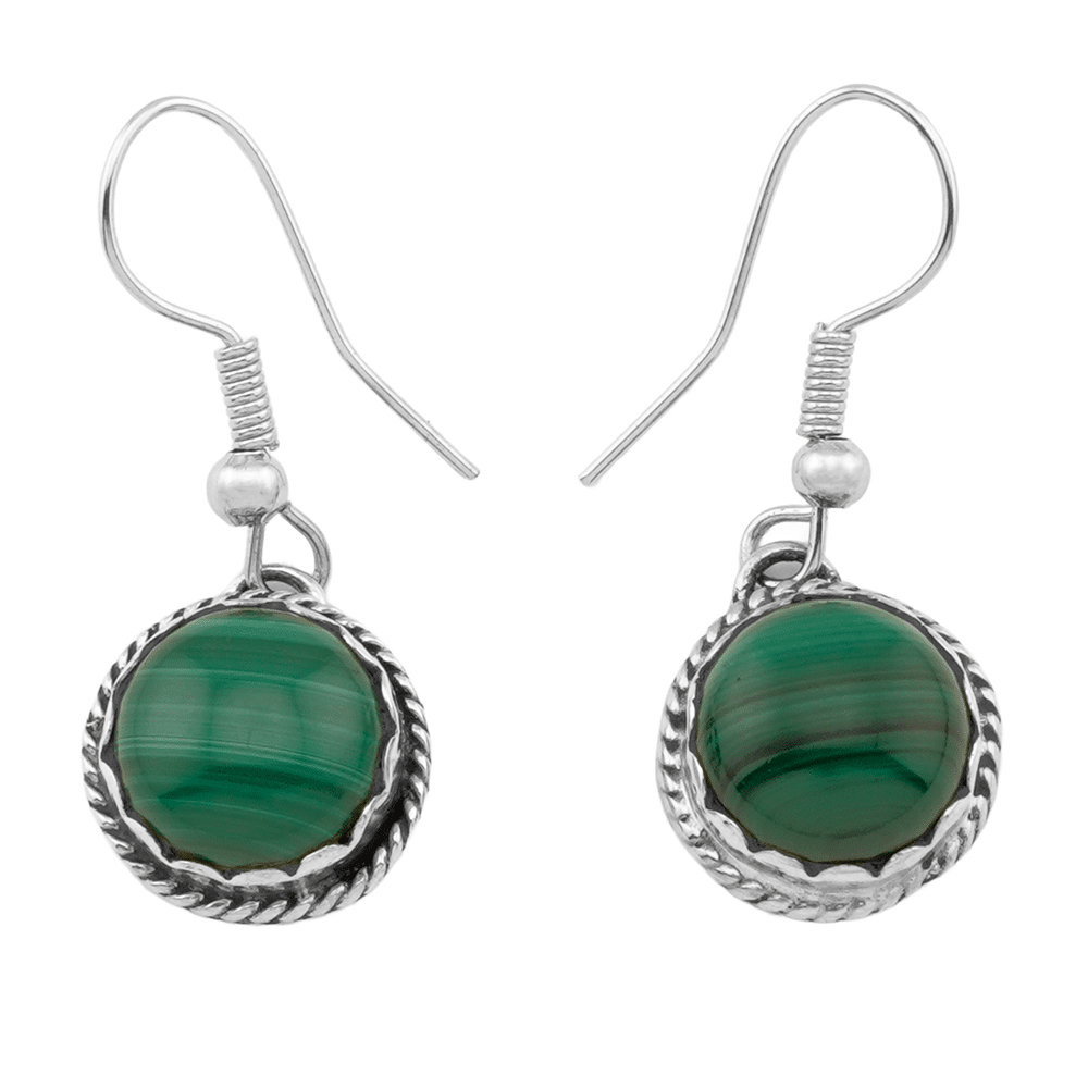 Malachite Dangle Earrings