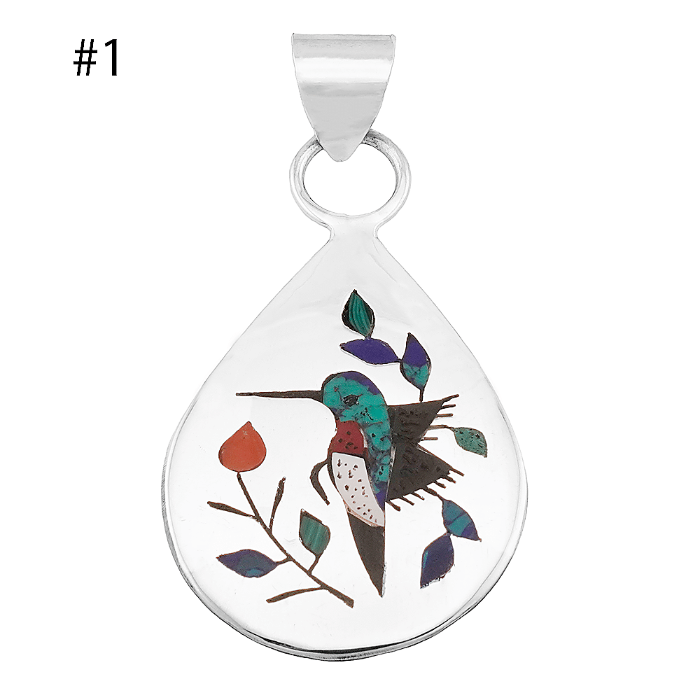 Inlay Hummingbird Pendants