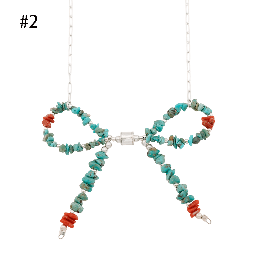 Tiger Eye Bow Necklace - Image 2