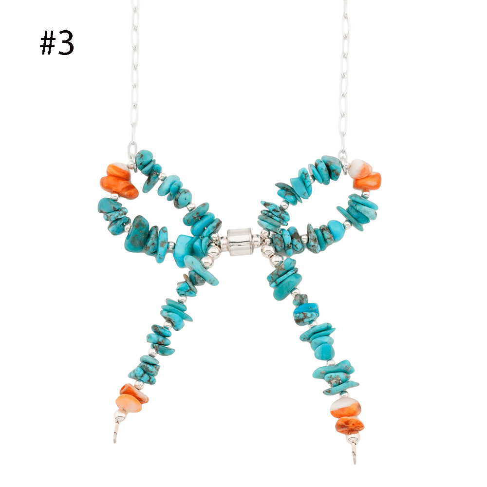 Tiger Eye Bow Necklace - Image 3