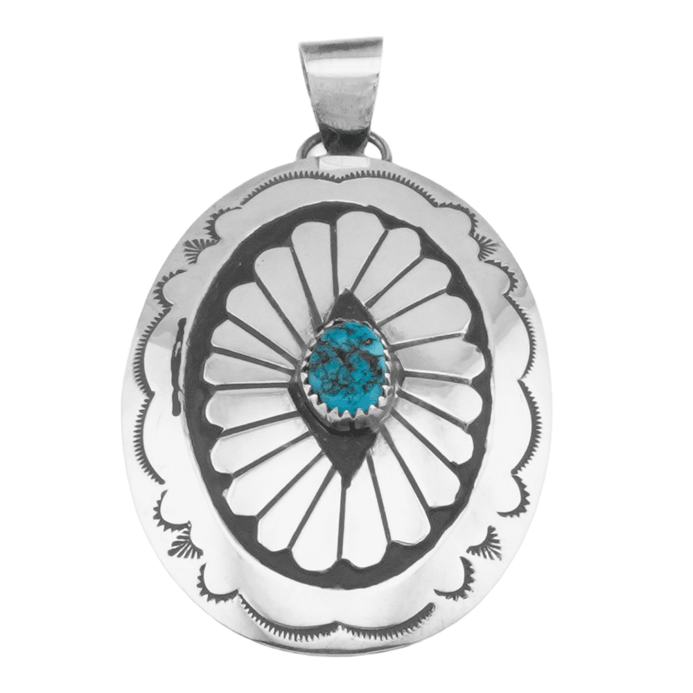 Turquoise Concho Pendant
