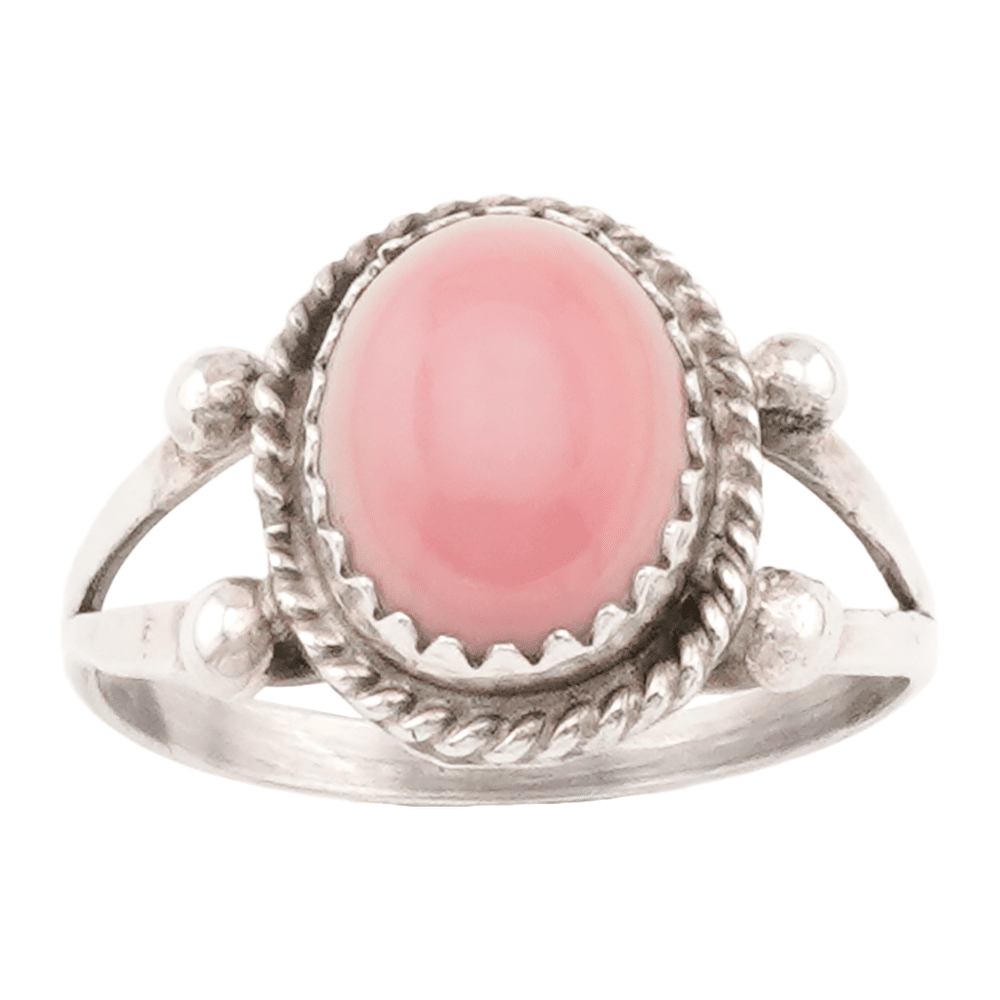Sterling Silver Pink Conch Ring