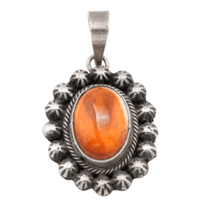 Orange Spiny Oyster Shell Pendant
