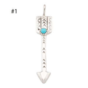Cast Arrow Turquoise Pendant