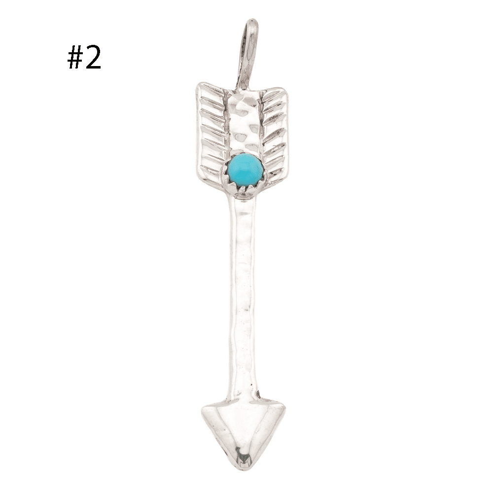 Cast Arrow Turquoise Pendant - Image 2
